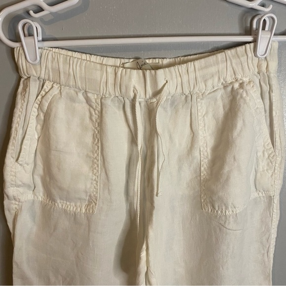 JOIE White Linen Jogger Pants Size Small - Picture 4 of 8